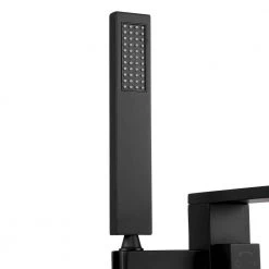 AKDY 1-Handle Freestanding Floor Mount Tub Faucet Bathtub Filler with Hand Shower in Matte Black -Bathroom Faucets Store matte black akdy claw foot tub faucets tf0060 fa 1000