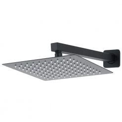 AKDY Square, wall-mounted fixed rain shower faucet, handheld shower combo, in Matte Black. -Bathroom Faucets Store matte black akdy shower faucets sf001 3 77 1000