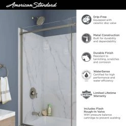 American Standard Rumson Single-Handle 1-Spray Tub and Shower Faucet with 1.8 GPM in Matte Black (Valve Included) -Bathroom Faucets Store matte black american standard bathtub shower faucet combos 7417502 243 1f 1000