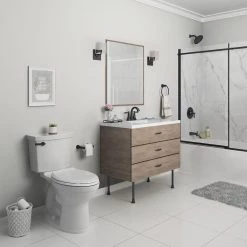 American Standard Rumson 4 in. Centerset 2-Handle Bathroom Faucet in Matte Black -Bathroom Faucets Store matte black american standard centerset bathroom faucets 7417201 243 1d 1000