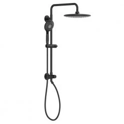 American Standard Spectra Versa 4-Spray Round 24 in. Wall Bar Shower Kit with Hand Shower 1.8 GPM in Matte Black