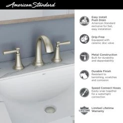 American Standard Rumson 8 in. Widespread 2-Handle Bathroom Faucet in Matte Black -Bathroom Faucets Store matte black american standard widespread bathroom faucets 7417801 243 4f 1000