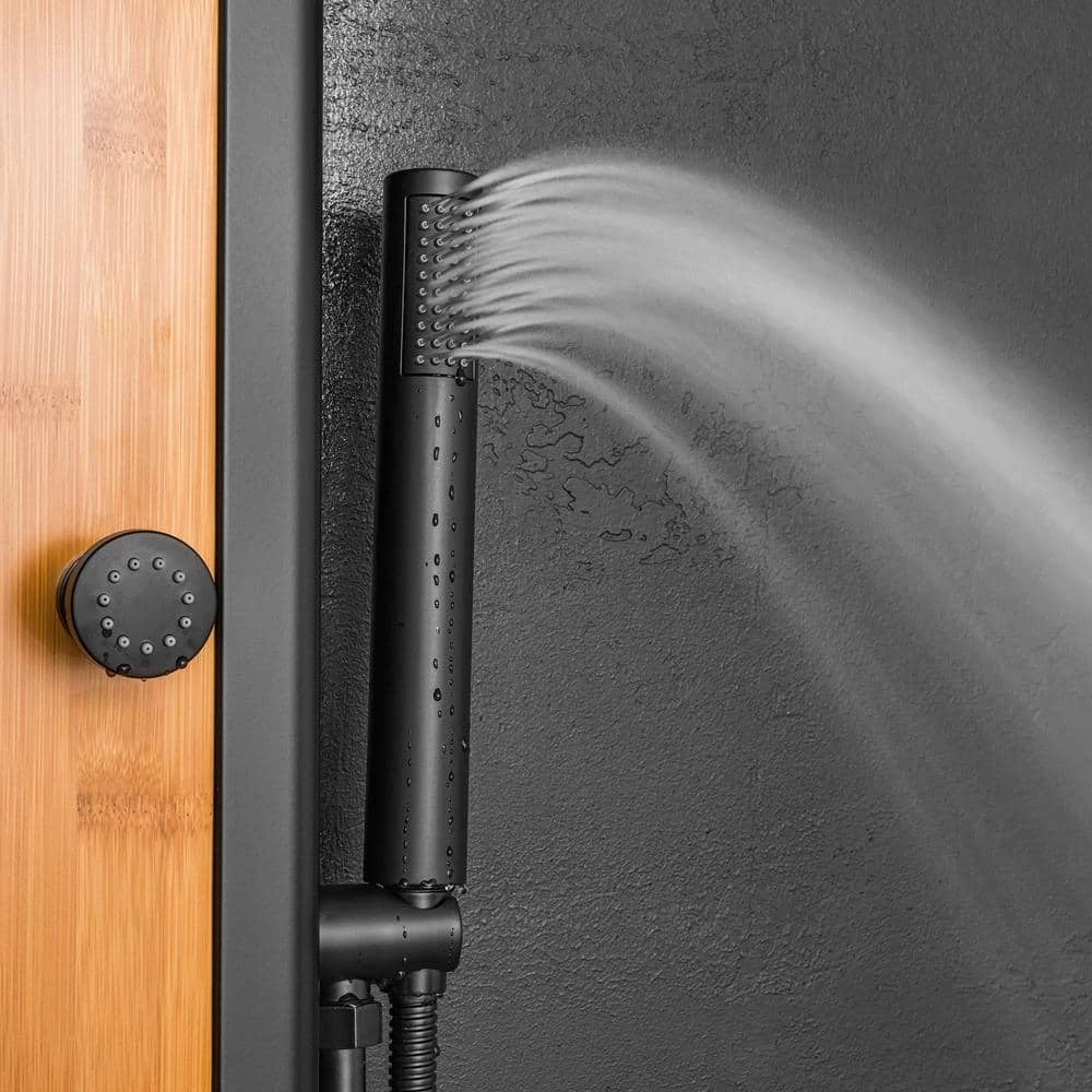AKDY 57 In. 8-Jet Multifunction Shower Panel System With Adjustable Rainfall Shower Head And Handheld Shower head 9 AKDY 57 In. 8-Jet Multifunction Shower Panel System With Adjustable Rainfall Shower Head And Handheld Shower head - Image 9