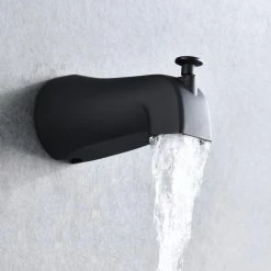 PROOX Single-Handle 1-Spray High Pressure Tub and Shower Faucet with 4 in. Shower Head in Matte Black (Valve Included) -Bathroom Faucets Store matte black bathtub shower faucet combos praf793mb fa 1000