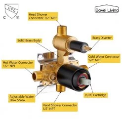 Boyel Living 1-Spray Patterns 10 in. Dual Shower Head and Handheld Shower Head in Matte Black -Bathroom Faucets Store matte black boyel living dual shower heads bl0131 10mb 4f 1000