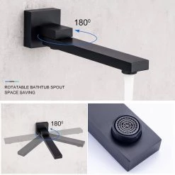 Boyel Living 10 in. Complete Shower System with Bath Tub Faucet and Rough-in Valve in Matte Black -Bathroom Faucets Store matte black boyel living dual shower heads rb0741 44 1000