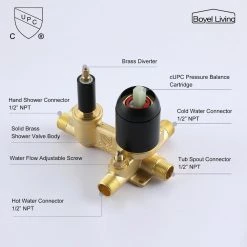 Boyel Living Single-Handle Wall Mount Roman Tub Faucet with Hand Shower in Matte Black -Bathroom Faucets Store matte black boyel living roman tub faucets smd 88020b fa 1000