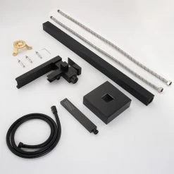 BWE Single-Handle Freestanding Floor Mount Roman Tub Faucet Bathtub Filler with Hand Shower in Matte Black -Bathroom Faucets Store matte black bwe claw foot tub faucets a 97007 black 1f 1000