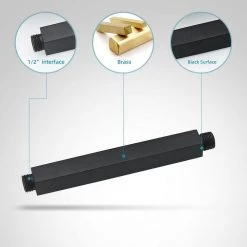 BWE Single-Handle 3-Spray Square High Pressure Shower Faucet with 10" Ceiling Shower Head in Matte Black (Valve Included) -Bathroom Faucets Store matte black bwe shower faucets a 95014 black s 44 1000