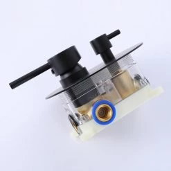 BWE Single-Handle 3-Spray Round High Pressure Tub and Shower Faucet in Matte Black (Valve Included) -Bathroom Faucets Store matte black bwe shower faucets a 98003 b 44 1000