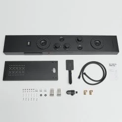 BWE 5-Jet Rainfall Shower Panel System with Rainfall Waterfall Shower Head and Shower Wand in Stainless Steel 19 BWE 5-Jet Rainfall Shower Panel System with Rainfall Waterfall Shower Head and Shower Wand in Stainless Steel -Bathroom Faucets Store matte black bwe shower towers ytpl09 black 4f 1000