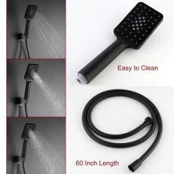 CASAINC 3-Spray with 2.5 GPM 10 in. 3 Functions Tub Wall Mount Dual Shower Heads in Spot in Matte Black (Valve Included) -Bathroom Faucets Store matte black casainc bathtub shower faucet combos wf w98103h 1f 1000