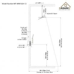 CASAINC 3-Spray with 2.5 GPM 12 in. 2 Functions Ceiling Mount Dual Shower Heads in Spot in Matte Black (Valve Included) -Bathroom Faucets Store matte black casainc dual shower heads wf w98102h 12 1d 1000