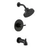 Delta Nicoli Single-Handle 5-Spray Tub and Shower Faucet with H2OKinetic Technology in Matte Black (Valve Included)