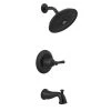 Delta Mylan Single-Handle 3-Spray Tub and Shower Faucet with H2Okinetic in Matte Black (Valve Included)