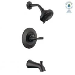 Delta Casara Single-Handle 6-Spray Tub and Shower Faucet in Matte Black (Valve Included) -Bathroom Faucets Store matte black delta bathtub shower faucet combos 144862 bl 31 1000