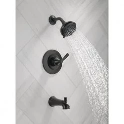 Delta Casara Single-Handle 6-Spray Tub and Shower Faucet in Matte Black (Valve Included) -Bathroom Faucets Store matte black delta bathtub shower faucet combos 144862 bl 44 1000