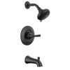 Delta Casara Single-Handle 6-Spray Tub and Shower Faucet in Matte Black (Valve Included)
