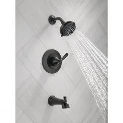 Delta Casara Single-Handle 6-Spray Tub and Shower Faucet in Matte Black (Valve Included) -Bathroom Faucets Store matte black delta bathtub shower faucet combos 144862 bl fa 1000