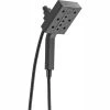 Delta In2ition Two-in-One 4-Spray 4.5 in. Dual Wall Mount Fixed and Handheld H2Okinetic Shower Head in Matte Black