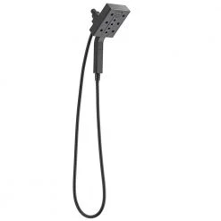Delta In2ition Two-in-One 4-Spray 4.5 in. Dual Wall Mount Fixed and Handheld H2Okinetic Shower Head in Matte Black -Bathroom Faucets Store matte black delta dual shower heads 58473 bl fa 1000