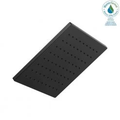 Delta 1-Spray 11.8 in. Single Wall Mount Square Fixed Rain Shower Head in Matte Black -Bathroom Faucets Store matte black delta fixed shower heads 52159 bl 31 1000