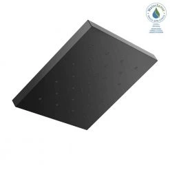 Delta 1-Spray Pattern with 1.75 GPM 12 in. Ceiling Mount Fixed Shower Head with H2Okinetic UltraSoak Spray in Matte Black -Bathroom Faucets Store matte black delta fixed shower heads 52161 bl 31 1000