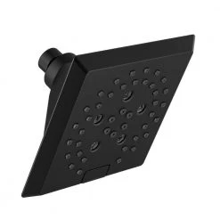 Delta Pivotal 5-Spray 5.8 in. Single Wall Mount Fixed Rain H2Okinetic Shower Head in Matte Black