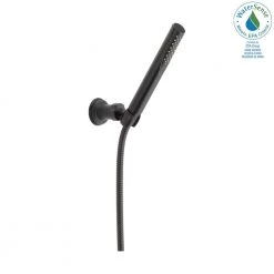Delta Grail 1-Spray 2 in. Single Wall Mount Handheld Shower Head in Matte Black -Bathroom Faucets Store matte black delta handheld shower heads 55085 bl 31 1000