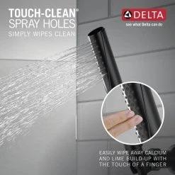 Delta Grail 1-Spray 2 in. Single Wall Mount Handheld Shower Head in Matte Black -Bathroom Faucets Store matte black delta handheld shower heads 55085 bl 66 1000