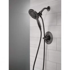Delta Arvo In2ition Two-in-One Single-Handle 4-Spray Shower Faucet in Matte Black (Valve Included) -Bathroom Faucets Store matte black delta shower faucets 142840 bl i 1d 1000