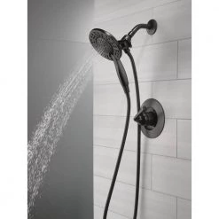 Delta Arvo In2ition Two-in-One Single-Handle 4-Spray Shower Faucet in Matte Black (Valve Included) -Bathroom Faucets Store matte black delta shower faucets 142840 bl i 1f 1000