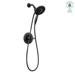 Delta Arvo In2ition Two-in-One Single-Handle 4-Spray Shower Faucet in Matte Black (Valve Included) -Bathroom Faucets Store matte black delta shower faucets 142840 bl i 31 1000