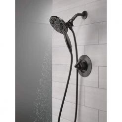 Delta Arvo In2ition Two-in-One Single-Handle 4-Spray Shower Faucet in Matte Black (Valve Included) -Bathroom Faucets Store matte black delta shower faucets 142840 bl i 44 1000