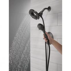 Delta Arvo In2ition Two-in-One Single-Handle 4-Spray Shower Faucet in Matte Black (Valve Included) -Bathroom Faucets Store matte black delta shower faucets 142840 bl i 4f 1000
