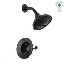 Delta Esato Single-Handle 5-Spray Shower Faucet with H2Okinetic in Matte Black (Valve Included) -Bathroom Faucets Store matte black delta shower faucets 142897 bl 31 1000