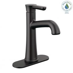 Delta Greydon Single Handle Single Hole Bathroom Faucet in Matte Black -Bathroom Faucets Store matte black delta single hole bathroom faucets 15860lf bl 31 1000
