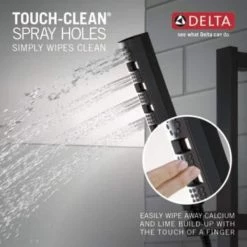 Delta Zura 5-Spray Hand Shower with Wall Bar and H2Okinetic in Matte Black -Bathroom Faucets Store matte black delta wall bar shower kits 51140 bl c3 1000