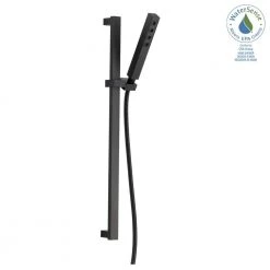 Delta Ara 1-Spray 1.75 GPM Slide Bar Mount Hand Shower Featuring H2Okinetic in Matte Black 11 Delta Ara 1-Spray 1.75 GPM Slide Bar Mount Hand Shower Featuring H2Okinetic in Matte Black -Bathroom Faucets Store matte black delta wall bar shower kits 51567 bl 31 1000