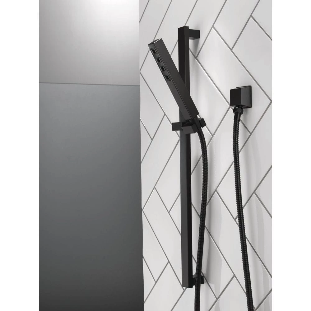 Delta Ara 1-Spray 1.75 GPM Slide Bar Mount Hand Shower Featuring H2Okinetic in Matte Black 5 Delta Ara 1-Spray 1.75 GPM Slide Bar Mount Hand Shower Featuring H2Okinetic in Matte Black - Image 5