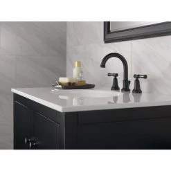 Delta Chamberlain 8 in. Widespread 2-Handle Bathroom Faucet in Matte Black -Bathroom Faucets Store matte black delta widespread bathroom faucets 35747lf bl fa 1000
