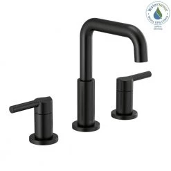 Delta Nicoli 8 in. Widespread 2-Handle Bathroom Faucet in Matte Black -Bathroom Faucets Store matte black delta widespread bathroom faucets 35849lf bl 31 1000