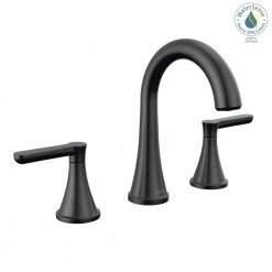 Delta Greydon 8 in. Widespread Double Handle Bathroom Faucet in Matte Black -Bathroom Faucets Store matte black delta widespread bathroom faucets 35860lf bl 31 1000