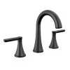 Delta Greydon 8 in. Widespread Double Handle Bathroom Faucet in Matte Black