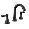 Delta Esato 8 in. Widespread Double Handle Bathroom Faucet in Matte Black
