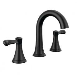 Delta Esato 8 in. Widespread Double Handle Bathroom Faucet in Matte Black