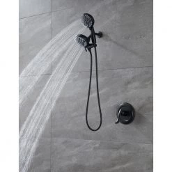 ELLO&ALLO Single-Handle 24-Spray Shower Faucet and Handheld Shower Combo with 5 in. Shower Head in Matte Black -Bathroom Faucets Store matte black ello allo shower faucets as b 1001 31 1000