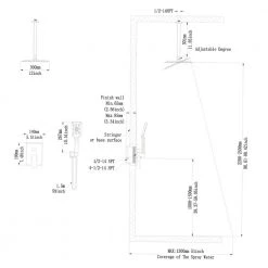 GIVING TREE Single-Handle 3-Spray Ceiling Mount 12 in. Square Shower Faucet with Hand Shower in Matte Black (Valve Included) -Bathroom Faucets Store matte black giving tree shower faucets hdyn zg0014 1d 1000