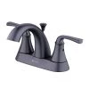 Glacier Bay Vazon 4 in. Centerset 2-Handle High-Arc Bathroom Faucet in Matte Black