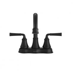 Glacier Bay Dunston 4 in. Centerset 2-Handle High-Arc Bathroom Faucet in Matte Black -Bathroom Faucets Store matte black glacier bay centerset bathroom faucets hd67513w 6810h 44 1000